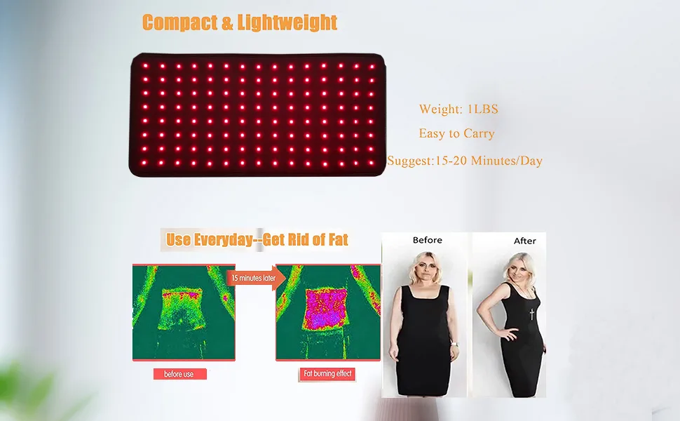 Infrared Red Light Therapy Belt Device for Body Pain Waist, Wearable Device Deep Therapy wrap with Timer for Women Best Gift (Black) - product information 10