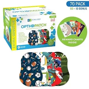 Infants Extra Sensitive Adhesive Eye Patch Boys 100 Pack Series II - adhesive eye patches for infants with lazy eye, medical eye patches for infants, kids eye patch