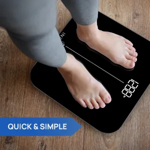 INEVIFIT Premium Bathroom Scale, Highly Accurate Digital Bathroom Body Scale, Precisely Measures Weight up to 400 lbs Black - body weight scale