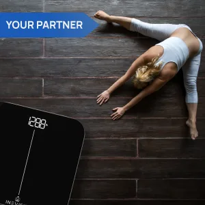 INEVIFIT Premium Bathroom Scale, Highly Accurate Digital Bathroom Body Scale, Precisely Measures Weight up to 400 lbs Black - body weight scale