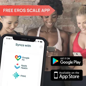 INEVIFIT EROS Bluetooth Body Fat Scale Smart BMI Highly Accurate Digital Bathroom Body Composition Analyzer with Wireless Smartphone APP 400 lbs 11.8 x 11.8 inch (Black) - Bluetooth Smart Body Fat Scale