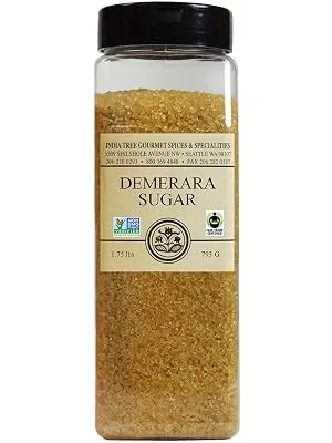 India Tree Demerara Sugar, Pantry Pak, 1.75 lb 1.75 Pound (Pack of 1) - Demerara, sugar, unrefined sugar, sweet, breakfast, coffee, espresso, dessert