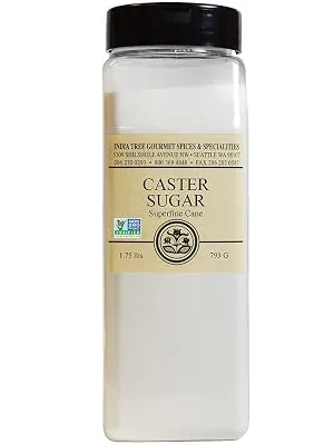India Tree Caster Sugar Pantry Pack, 1.75 Lb, 28 oz - caster sugar, superfine, latte, baking, sugar cookies