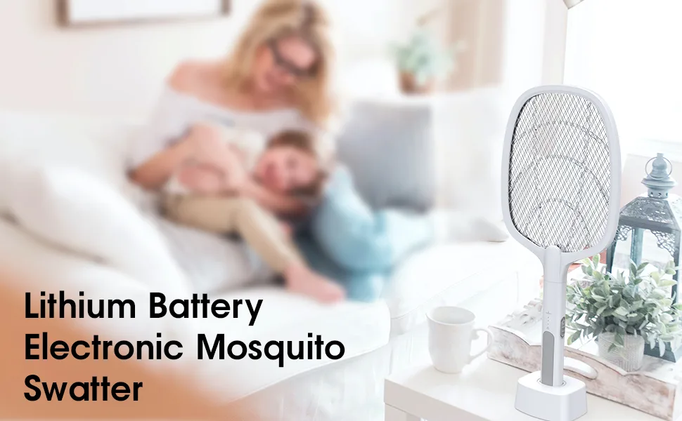 imirror Bug Zapper Racket, 2 in 1 Rechargeable Electric Fly Swatter Mosquito Swatter (2 Pack, 1200mAH) 2 Pack,1200mAH - bug zapper racket