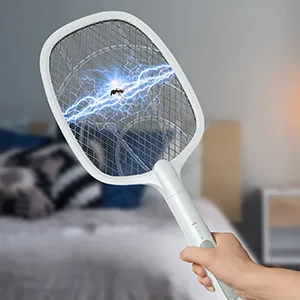 imirror Bug Zapper Racket, 2 in 1 Rechargeable Electric Fly Swatter Mosquito Swatter (2 Pack, 1200mAH) 2 Pack,1200mAH - strong power bug zapper