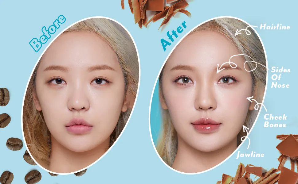 I'm Meme Palette - Afternoon Tea Contour | Buildable Coverage, 3 Shades, Light to Medium, Frozen Choco, 0.4 Oz - product information 16