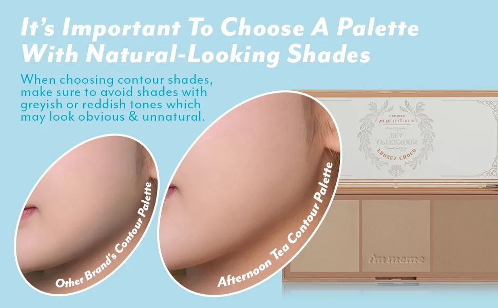 I'm Meme Palette - Afternoon Tea Contour | Buildable Coverage, 3 Shades, Light to Medium, Frozen Choco, 0.4 Oz - product information 18