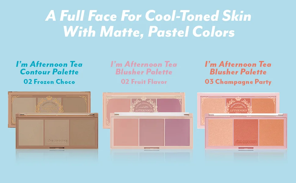 I'm Meme Palette - Afternoon Tea Contour | Buildable Coverage, 3 Shades, Light to Medium, Frozen Choco, 0.4 Oz - product information 19