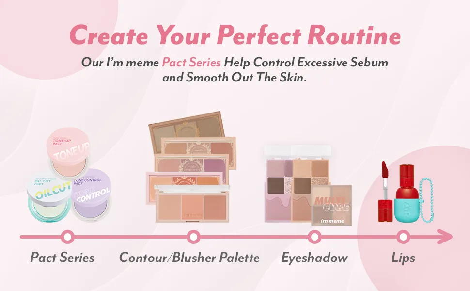 I'm Meme Compact - Tone-up Pact | Pink Blur Effect, Mattify Skin, Pressed Powder, 0.35 Oz 01 Pink Blur Tone-up Pact - pink blur