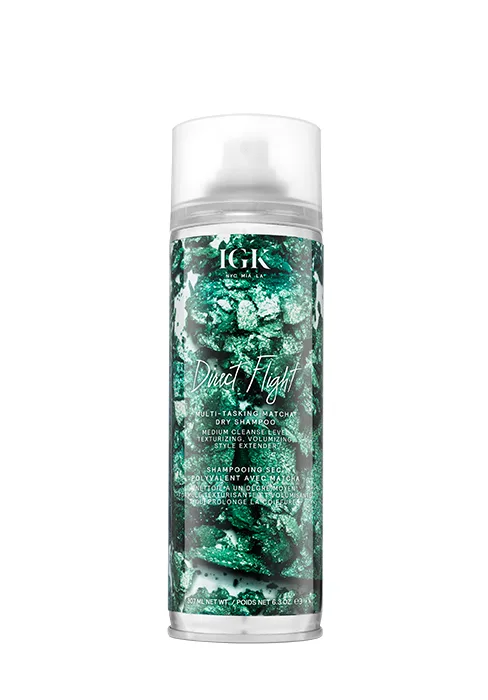 IGK FIRST CLASS Charcoal Detox Dry Shampoo 6.3 Ounce - direct flight matcha dry shampoo