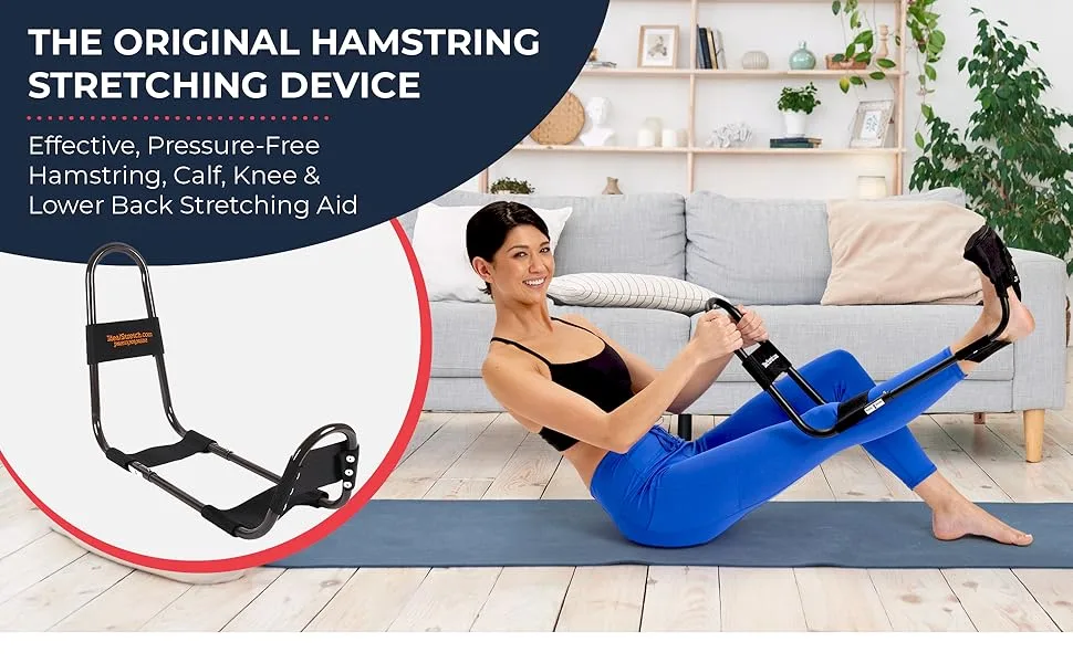 IdealStretch Original Hamstring Stretcher Device - Hamstring & Calf Stretcher Reduces Pain & Provides Deep Knee Stretch Wedge Combo - The original hamstring stretching device