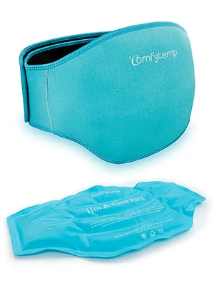 Ice Pack for Back Pain Relief, Comfytemp Reusable Gel Back Ice Pack with Strap, Flexible Cold Pack Compress for Waist and Lower Back, Hot and Cold Therapy Back Wrap for Lower Lumbar, Sciatic Nerve - back ice pack