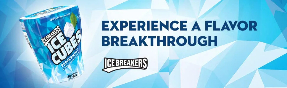 ICE BREAKERS ICE CUBES Peppermint Sugar Free Chewing Gum, Made With Xylitol, 8.11 oz Pouch (100 Pieces) 100 Count (Pack of 1) Peppermint - product information 11