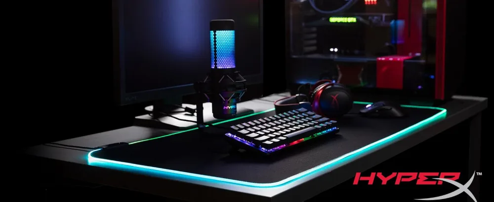 HyperX Wrist Rest - Cooling Gel - memory Foam - Anti-Slip - Ergonomic - Keyboard Accessory Full Size - HyperX product family
