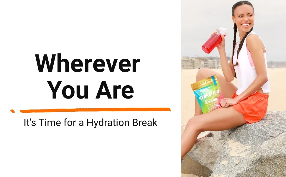 Hydration Powder Packets - Variety Pack | Sugar Free Electrolyte Drink Mix | with ACV & Vitamin C | 24 Stick Packs - by Essential elements Variety Pack 24 Count (Pack of 1) - wherever you are, its time for a hydration break
