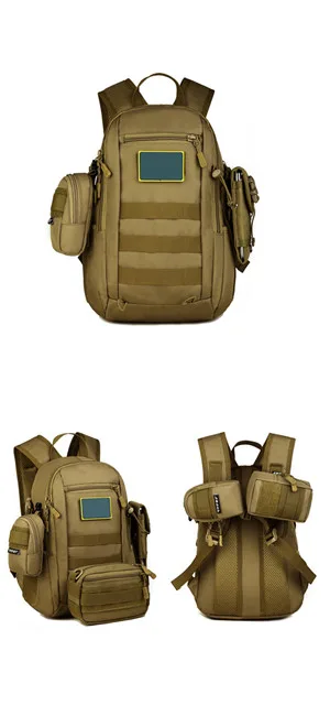 Huntvp 10L/20L Mini Daypack Military MOLLE Backpack Rucksack Gear Tactical Assault Pack Bag for Hunting Camping Trekking 10l-black - display