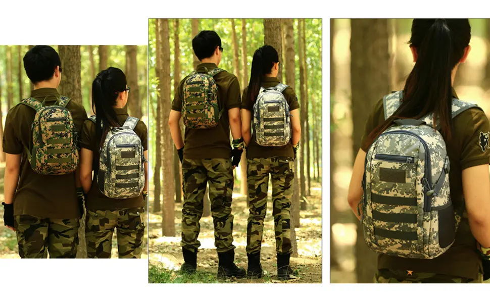 Huntvp 10L/20L Mini Daypack Military MOLLE Backpack Rucksack Gear Tactical Assault Pack Bag for Hunting Camping Trekking 10l-black - model