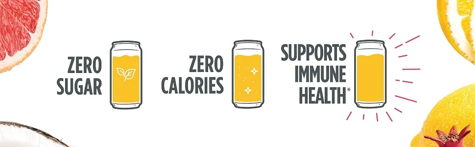 Humm Sparking Probiotic Seltzer Variety Pack - Peach, Raspberry Lime - Zero Sugar, Zero Calorie, Whole30 Approved - 2 Billion Probiotics - Vitamin C,D, and B12 - 12 fl oz (12 Pack) - zero sugar zero calories supports immune health