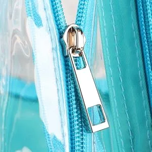 HULISEN Clear PVC Sling Bag Stadium Approved, Backpack with Adjustable Strap Black - high quality zipper