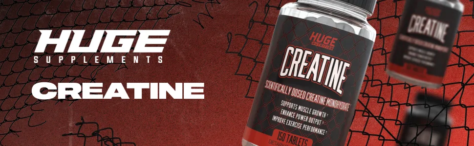 Huge Supplements Creatine Monohydrate Pills, 5000mg of Pure Creatine, Clinically Dosed to Boost Performance, Increase Muscle Strength and Size, 30 Servings - HUGE SUPPLEMENTS CREATINE
