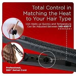 HSI Professional Glider | Ceramic Tourmaline Ionic Flat Iron Hair Straightener | Straightens - product information 6