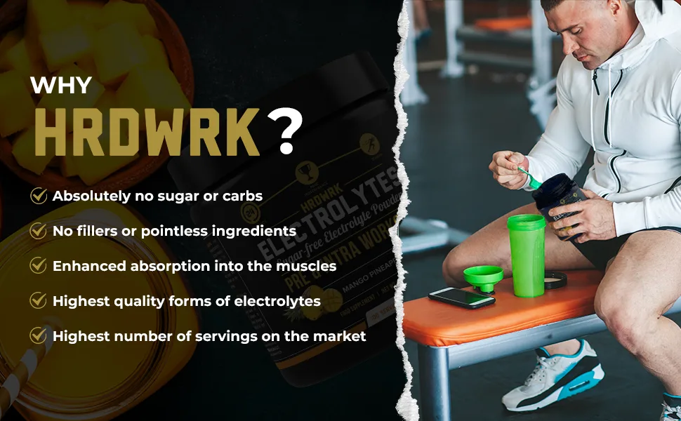 HRDWRK - 100 Servings Keto Electrolytes Powder Hydration Sugar Free - Electrolyte Powder to Boost Endurance & Reduce Fatigue with Electrolytes Supplement - Maximum Hydration Powder - sugar free electrolyte powder