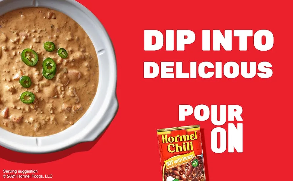 Hormel Chili Hot with Beans, 15 Ounce - Dip into delicious, pour on