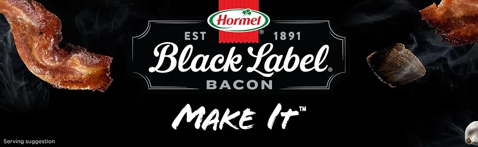 HORMEL BLACK LABEL Bacon, Fully Cooked, 2.52 oz. - Hormel est 1891 Black Label Bacon Make it