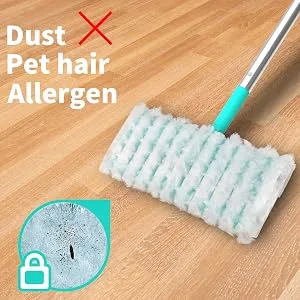 HOOWISH Wet Mopping Cloth Refill: Traps & Locks Dirt Deep in Cloth Multi Surface Refills for Floor Mop Cleaning pad (20 Count) - Dry mop refills