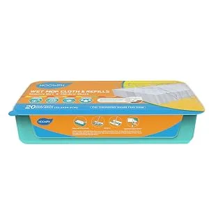 HOOWISH Wet Mopping Cloth Refill: Traps & Locks Dirt Deep in Cloth Multi Surface Refills for Floor Mop Cleaning pad (20 Count) - HOOWISH wet mop refill
