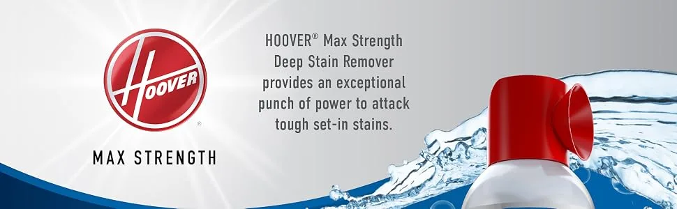 Hoover Deep Stain Remover Aerosol Spray, Carpet and Upholstery Spot Cleaner, 15 oz Cleaning Solution, AH30903, White - aerosol spray solution carpet cleaner upholstery spot stain remover tough urine wine oil formula pet