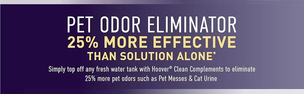Hoover Complements Pet Odor Eliminator Carpet Cleaning Booster Formula for Machines, 16 oz Solution, Pack of 2, AH33030, White Pet Odor Eliminator 2 Pack - carpet cleaner solution formula scent odor eliminator remover stain spot smell for pets pet dog home