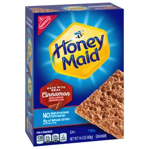 Honey Maid Cinnamon Graham Crackers, 12 - 14.4 oz Family Size Boxes - image