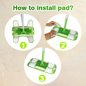 HOMEXCEL Microfiber Mop Pads Compatible with Swiffer Sweeper Mops, Reusable and Machine Washable Floor Mop Pad Refills, Mop Head Replacements for Multi Surface Wet & Dry Cleaning, Pack of 2 - swiffer microfiber pads reusable