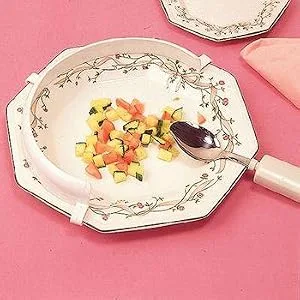 Homecraft 28610 Plastic Plate Guard, Polyethylene,Universal Guard Will Attach to All Standard Dinner Plates, Keeps Food on Dish for Clean & Mess-Free Dining,9-11' Diameter & 1-1/8' High Original Version - product information 1
