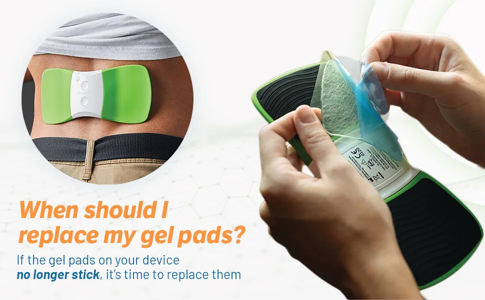 Hollywog TENS Unit Replacement Gel Pads, WiTouch Pro & Aleve Direct Therapy TENS Pads Replacement, Reusable Self-Adhesive Electrode Pads for TENS Units (10 Gel Pads) - When should I replace my gel pads?