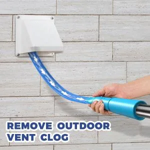 Holikme Dryer Vent Cleaner Kit Vacuum Hose Attachment Brush, Lint Remover, Dryer Vent Vacuum Hose, Blue - lint remover