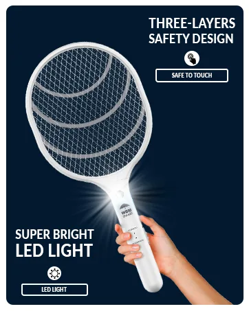 Himalayan Glow Electric Bug Zapper, Instant Fly Swatter Rechargeable Racket, Mosquito Repellent 3,000 Volt, USB Charging Fly Zapper for Indoor & Outdoor - 2 PCS - bug zapper