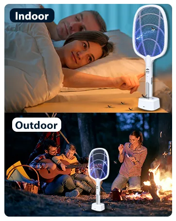 Himalayan Glow Bug Zapper, Electric Fly Swatter Rechargeable Racket, Mosquito Repellent 3,000 Volt, USB Charging Cable Best Use for Indoor & Outdoor - 2 PCS - bug zapper
