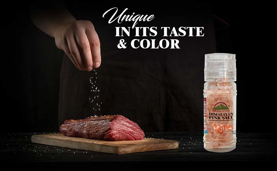Himalayan Chef Himalayan Pink Salt Grinder-4.2 oz, (5303C) Small Grinder - pink salt grinder