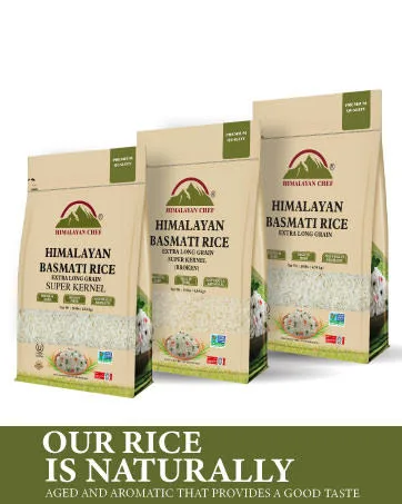 Himalayan Chef Basmati Rice 10 lbs. Natural Extra Long Grain Super Kernal - Naturally Organic