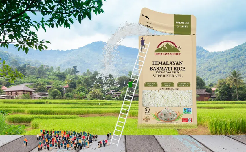 Himalayan Chef Basmati Rice 10 lbs. Natural Extra Long Grain Super Kernal - Super Kernel Rice