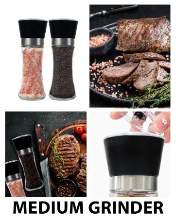 Himalayan Chef 100% Whole black peppercorn, Black Pepper Grinder, 3 Ounce (Pack of 1) Black Pepper Medium Grinder (3 Oz) - Grinder