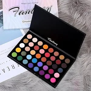 Highly Pigmented Eye Makeup Palette , Matte Shimmer Metallic Eyeshadow Pallet Long Lasting Blendable Natural Colors Make Up Eye Shadows Cosmetics Gift Kit - Eyeshadow