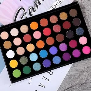 Highly Pigmented Eye Makeup Palette , Matte Shimmer Metallic Eyeshadow Pallet Long Lasting Blendable Natural Colors Make Up Eye Shadows Cosmetics Gift Kit - product information 9
