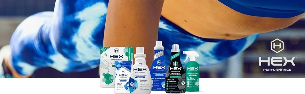 HEX Performance Laundry Detergent, Fresh & Clean, 64 Loads (Pack of 2) - Designed for Activewear, Eco-Friendly, Concentrated Formula Fresh & Clean 32 Fl Oz (Pack of 2) - HEX Performance