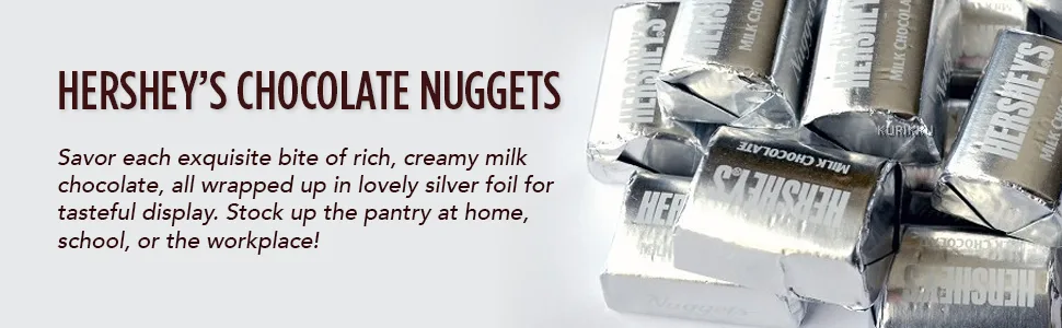 HERSHEY'S Nuggests Extra Creamy Milk Chocolate Candy, Bag toffee, Toffee and Almonds, 60 Ounce - product information 2