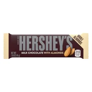 HERSHEY'S Milk Chocolate with Almonds Candy, Bulk, 1.45 oz Bars (36 ct) - Hershey