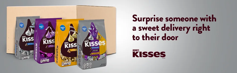 HERSHEY'S KISSES Silver Foils Milk Chocolate Candy, Bulk, 66.7 oz Bulk Bag (400 Pieces) - Hersheys, Hershey