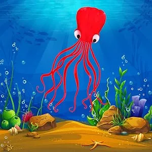 Hengda Kite Software Octopus Flyer Kite with Long Colorful Tail for Kids, 31-Inch Wide x 157-Inch Long, Large A all red - hengda kite